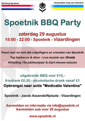 29 augustus - Spoetnik BBQ Party